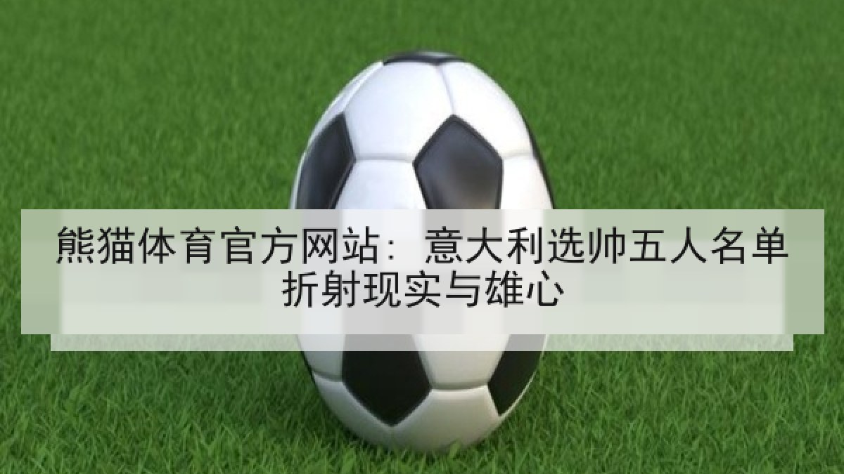 熊猫体育官方网站: 意大利选帅五人名单折射现实与雄心